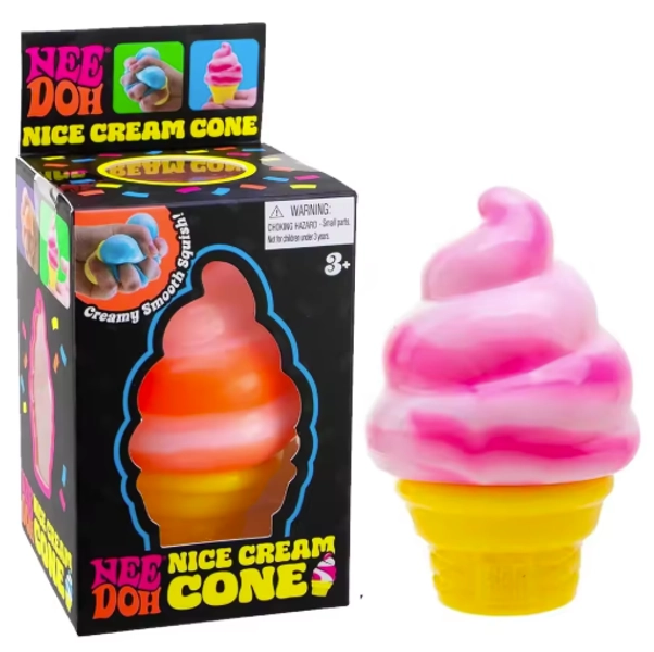 NeeDoh Nice Cream Cone Sensory Toy Stress Relief Squishy Anxiety Fidget Kids