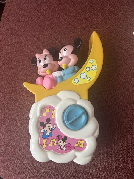 Disney baby Mickey and Minnie mouse musical toy for crib 1980s stars moon cute