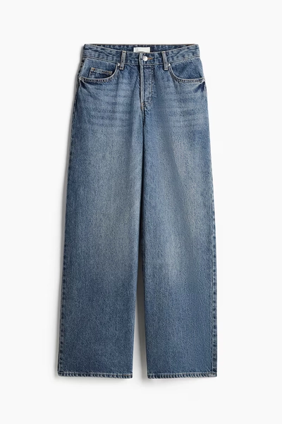 Wide-cut Jeans - Denim blue
