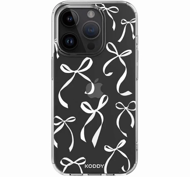 Clear Petite White Bows Stylish iPhone Phone Cases iPhone Premium Bumper Case