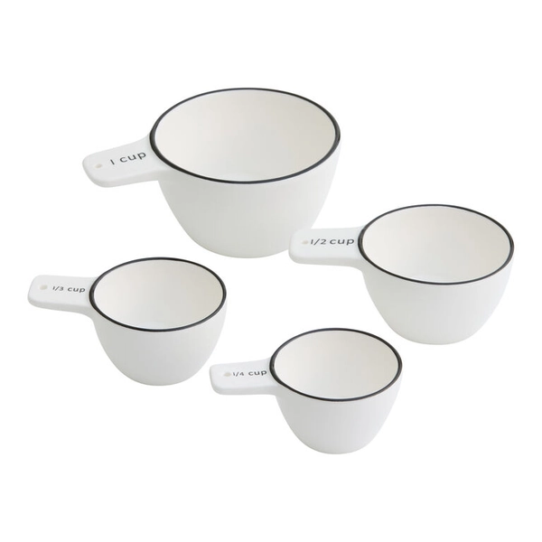 Black and White Porcelain Nesting Measuring Cups