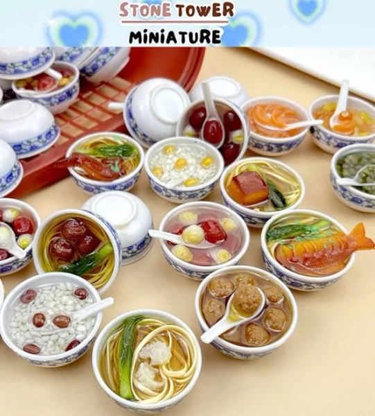 Miniature Food, Dollhouse Simulation Food,Dollhouse Dessert Model Toy, Dollhouse Kitchen Accessories