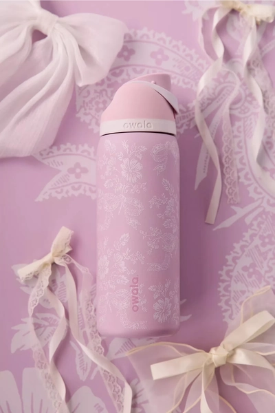 Owala FreeSip Stainless Steel Water Bottle, 32oz,Pink and white - Walmart.com