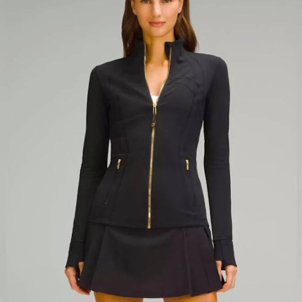 Lululemon Athletica Jackets & Coats | Lululemon New Define Jacket Luon In Black And Gold Size 8 | Color: Black/Gold | Size: 8 | Svetyshka's Closet