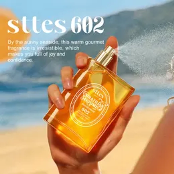Sttes Perfume 602#（Irresistible Sunshine） - Eau De Perfume 100ml (3.4fl Oz)  vanilla Gourmet tune (Caramel vanilla flavor)