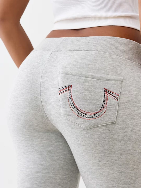 RAINBOW STITCH HORSESHOE BOOTCUT SWEATPANT