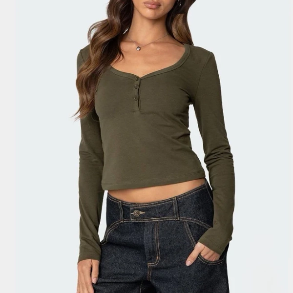 Edikted Women's Leah Henley Top