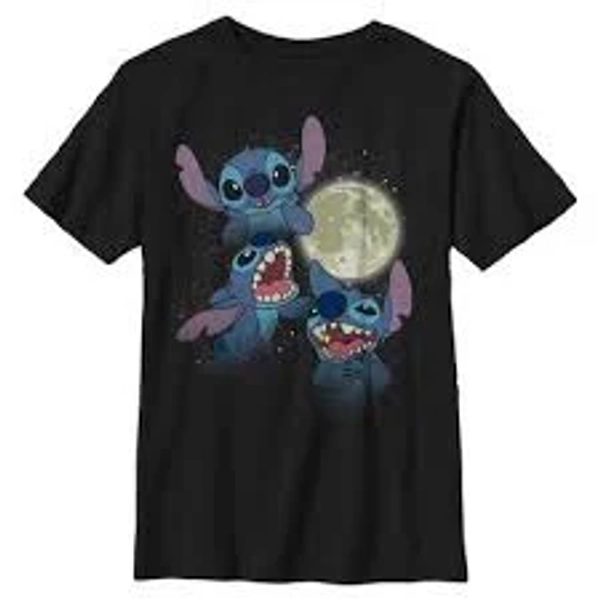 Stitch Three Moon Disney - Lilo & Stitch - Stitch Three Moon - Kids T-Shirt