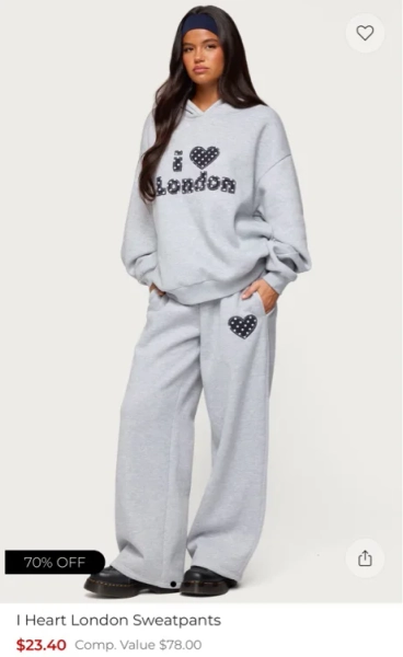 edikted “i 🫶🏻 london” sweats