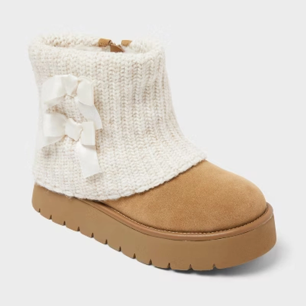 Kids' Keiko Faux Suede Style Boots - art class™ Tan 2