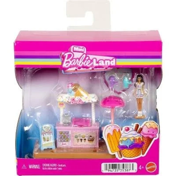 Barbie Mini Barbie Land Doll Ice Cream Stand Playset