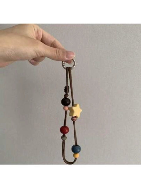 Retro Star Waxed Cord Phone Anti-Lost Anti-Theft Hand-Free Hanging Strap Necklace Chain Christmas Gifts Gift Thanksgiving Vintage Winter