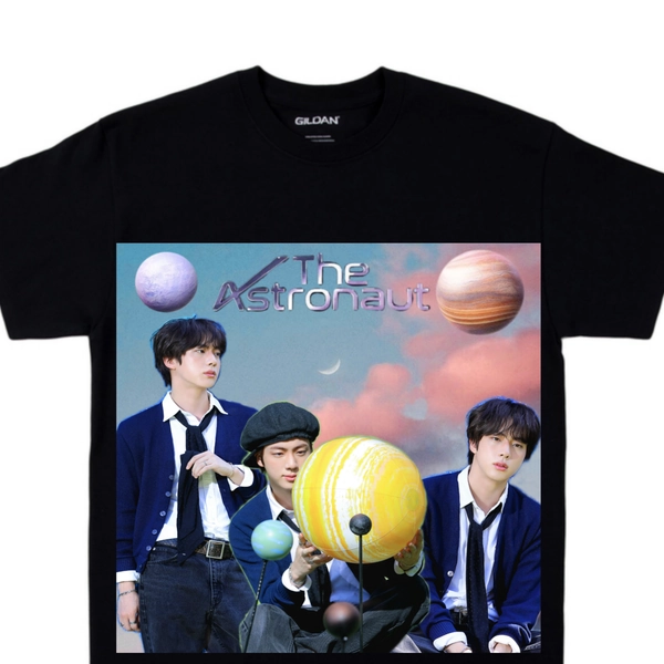 Custom Printed BTS T-Shirt (JIN ASTRONAUT version 2) Print On Demand