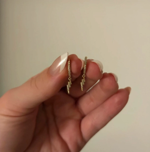 Lightening bolt earrings