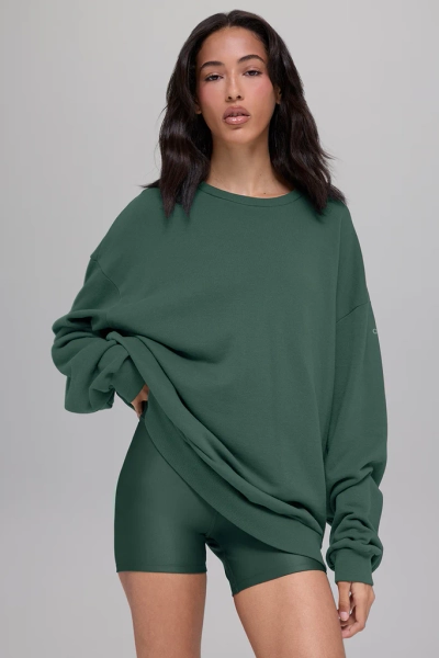 Chill Crew Neck Pullover - Clover Green | ALO