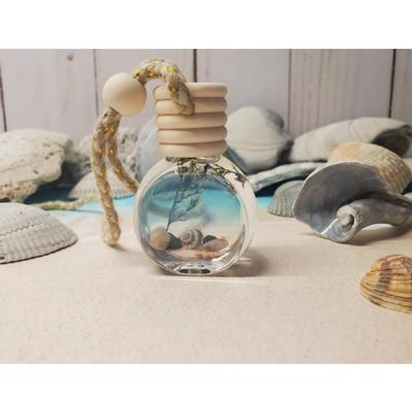 Ocean Mist Sea Theme Car Diffuser, Beach Theme Seashells, Auto and Home Air Freshener