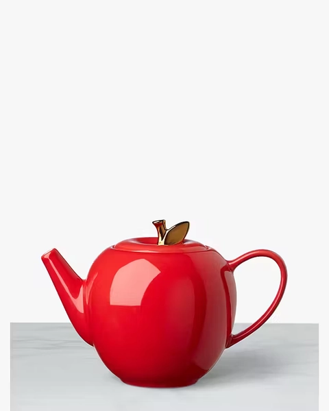 Red Make It Pop Apple Teapot