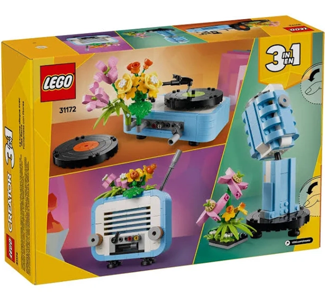 LEGO Record Player with Flowers