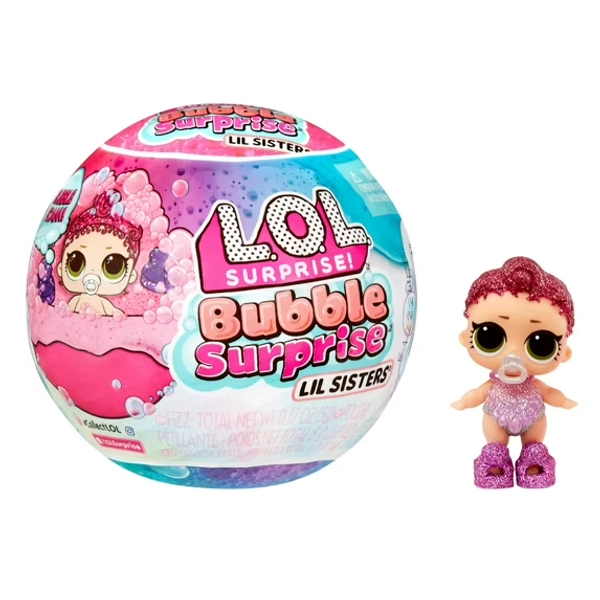 LOL Surprise Bubble Surprise Lil Sisters,Collectible Doll, Baby Sister, Surprises, Accessories, Bubble Surprise, Bubble Foam Reaction, Girls Gift Age 4+