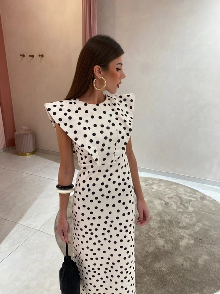 Vestido Murillo Blanco Lunares