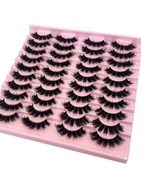 20 Pairs 3D Mink Lashes, Fluffy Natural Look False Eyelashes Strip Lashes,Lashes,Eyelashes,Lashes