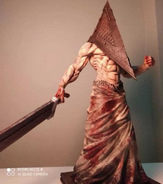 Silent hill pyramid head statue,12'', horror decor