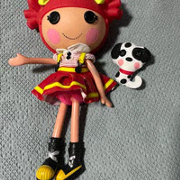 Lalaloopsy. 13-inch Lalaloopsy Ember Flicker Flame doll and pet.