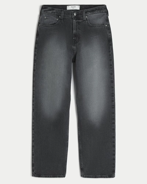 Washed Black Baggy Jeans