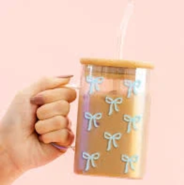 Square Glass Cup-Bows