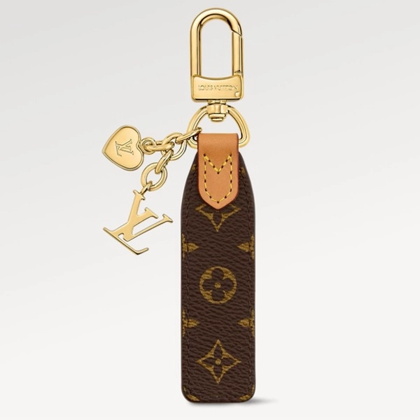 Louis Vuitton cherished tan key holder/ charm
