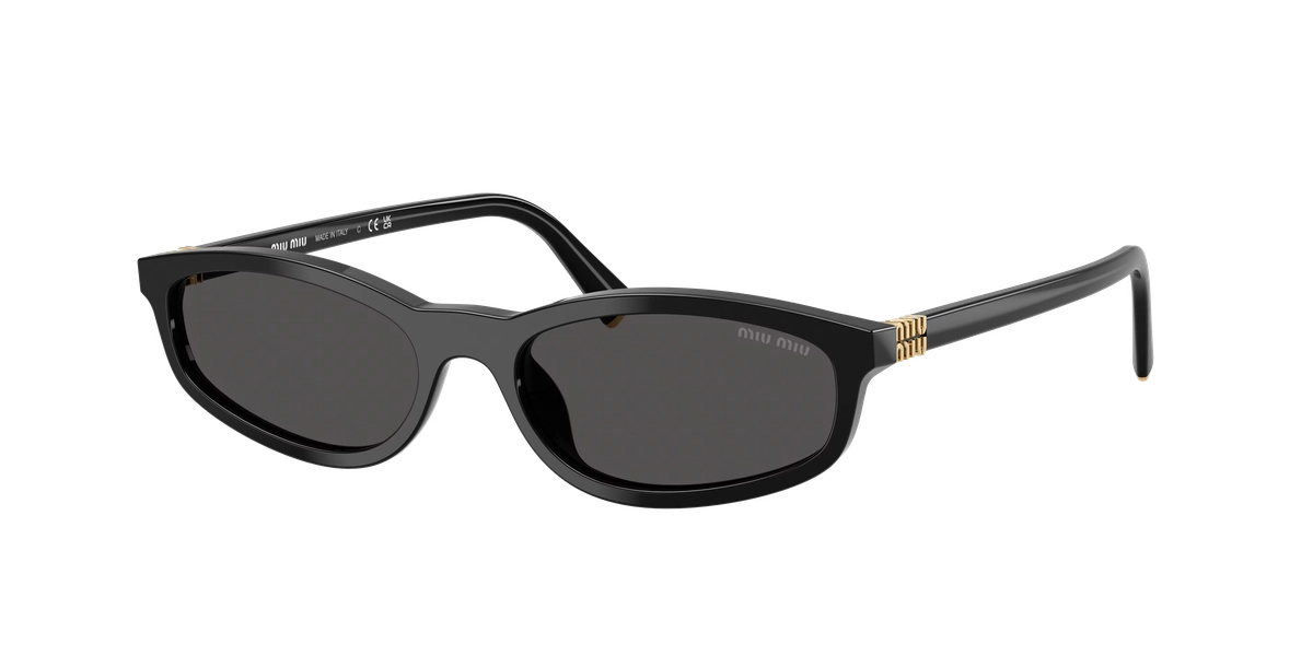 MIU MIU MU A06S Schwarz - Luxus-Sonnenbrillen für Frau, Gläserfarbe: Dunkelgrau