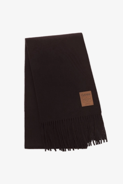 Ganni Scarf in Wool Knit