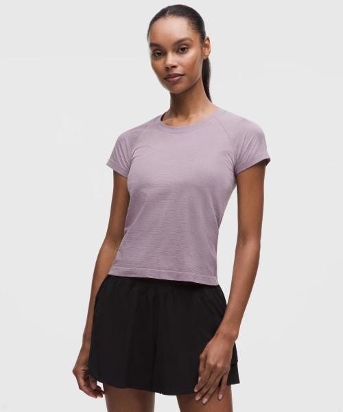 Swiftly Tech Short-Sleeve Shirt 2.0 *Waist Length - Lilac Play/Lotus Lavender - 2