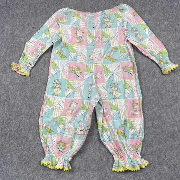 VTG Kids Bubble Romper Jumpsuit Homemade Pastel Playroom Toys Costume Size 4/6