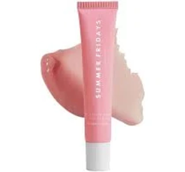 Summer Fridays Lip Butter Balm - Conditioning Lip Mask and Lip Balm for Instant Moisture, Shine and Hydration - Sheer-Tinted, Soothing Lip Care - Pink