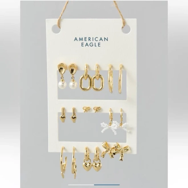 American Eagle Outfitters Jewelry | American Eagle Earrings | Color: Gold/White | Size: Os | Lloydk1's Closet