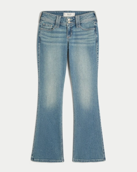Low-Rise Embroidered Florals Bootcut Jeans