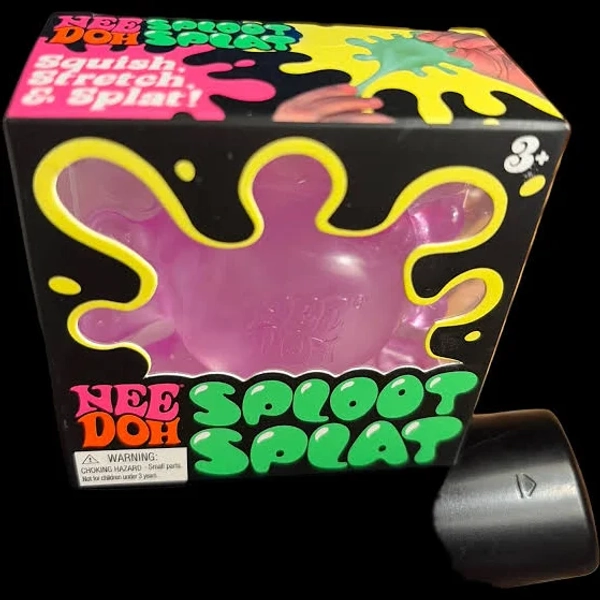 Needoh SplootSplat -The Splat that Sploots - Sensory Toy to Squish, Squeeze, and Pull - Blue