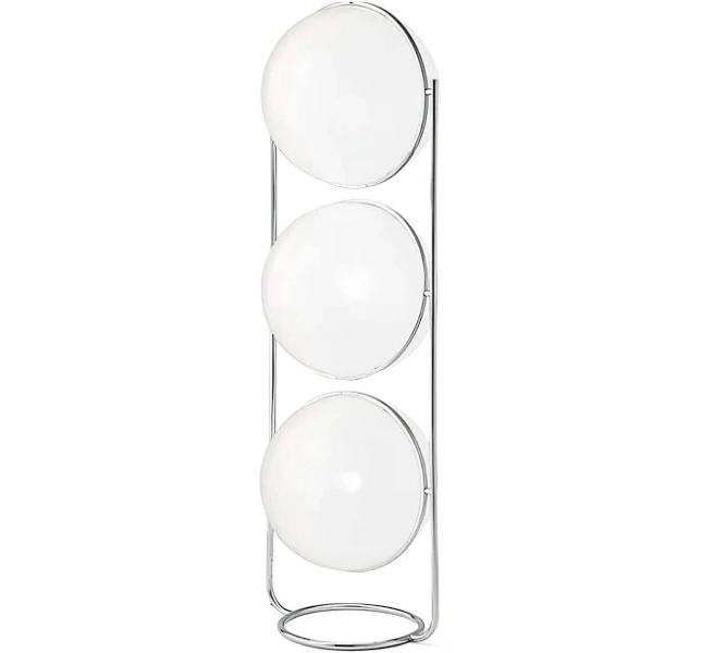 Lunar Orbit Floor Lamp – Retro-Futuristic Glow with Chrome & Glass Spheres Lunar Orbit Triple Floor Lamp – 51" (130cm) / US