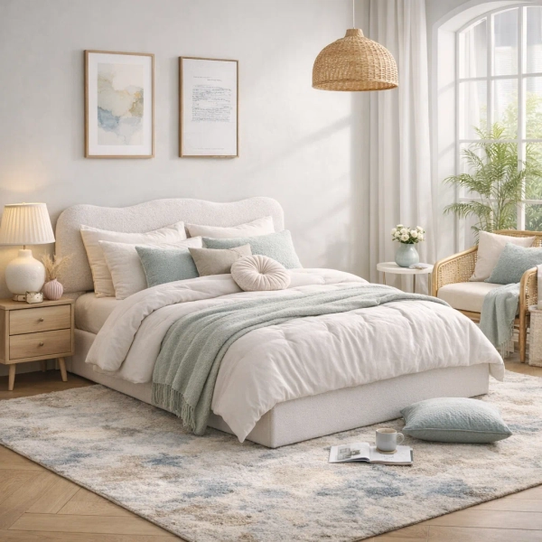 Ebern Designs Bensu Boucle Hydraulic Lift Up Storage Upholstered Platform Bed & Reviews | Wayfair