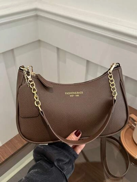 One Piece Of Solid-Color PU Leather Fashionable Underarm Bag. It Is A Simple And Stylish Large-Capacity Shoulder Bag, A Business-Commuting Crossbody Bag, And A Small Hand-Carried Bag For Daily Office Use. Suitable For Girls, Female College Students, Newbies And White-Collar Workers. It Is Very Suitable For Offices, Universities, Work, Business, Commuting, Outdoor Activities, Traveling And Outings.