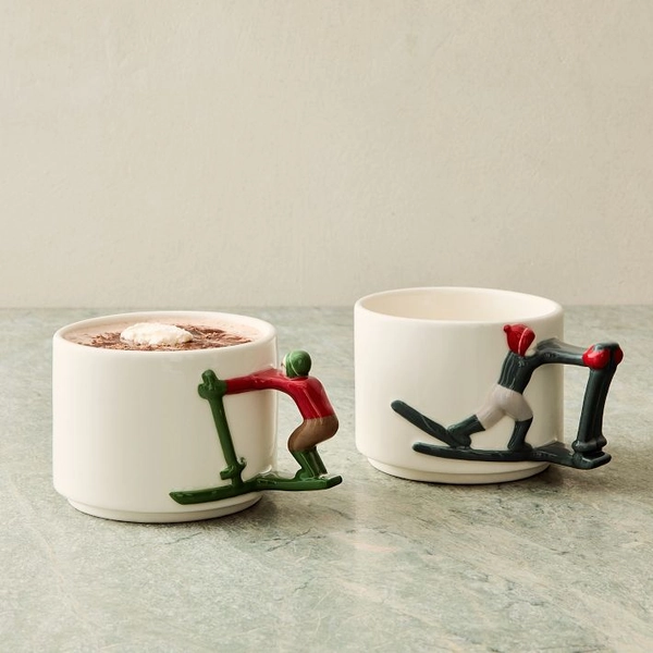 St. Jude Skier Stacking Figural Mug