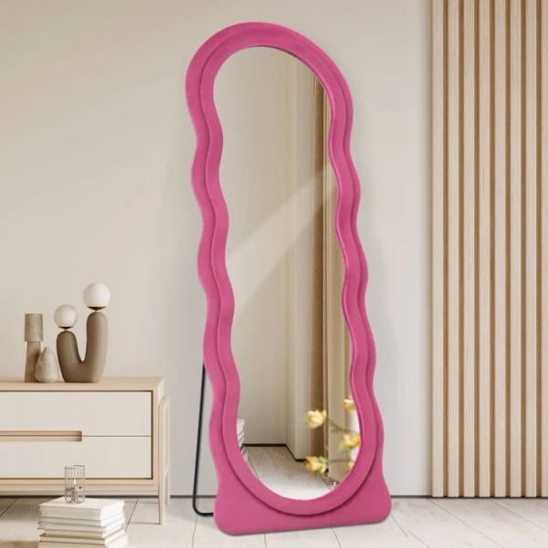 Wrought Studio Hot Pink Floor Mirror