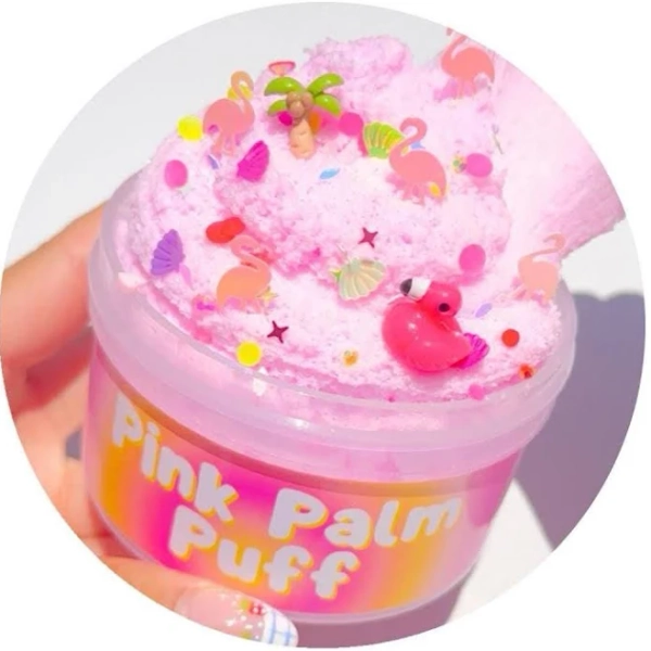 Pink Palm Puff DIY Fluffy Cloud Slime