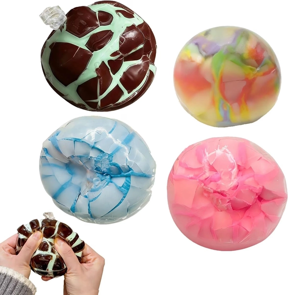 4-Pack Crispy Stress Ball, Wax Cracking Squishies with Crunchy Sound, Chocolate Moldable Sensory Toys for Relief & Fidgeting - Walmart.com