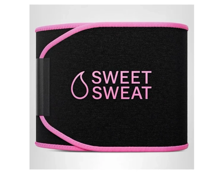 Amazon.com: Sports Research Sweet Sweat® Waist Trimmer for Women and Men - Sweat Band Waist Trainer for High-Intensity Training & Workouts Black/Pink : Sports & Outdoors