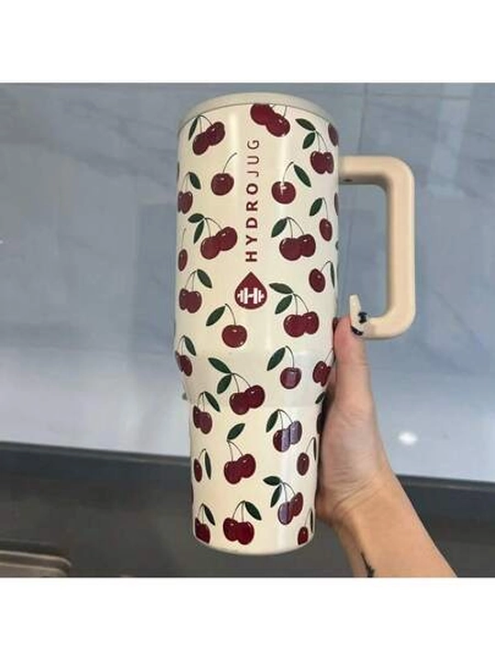 Hy,Dro,Flask,40 OZ, Coffee Plaid, Cherries, Black And White Plaid, Western Denim, Stainless Steel Insulated Mug, Suitable As A Holiday Gift, Water Bottle For Outdoor Sports, Travel And Camping. This Stainless Steel Insulated Water Bottle Has Leak Proof Function And Is An Ideal Beverage Kettle Container For Family Travel And Camping. It Comes With A Lid And Straw, And Is Available In Multiple Colors. It Is Suitable For Outdoor Camping, Hiking, Driving, Portable Use, And Is Also A Great Gift For Christmas. Large Capacity, Graduation Gifts, Teacher Gifts, Valentine's Day Gifts, Birthday Gifts, Thanksgiving Gifts, Christmas Gifts, Halloween Gifts, Party Supplies, Etc. It Is Very Suitable For Various Beverages, Including Ice Water, Iced Tea Or Coffee, Iced Drinks And Hot Drinks.