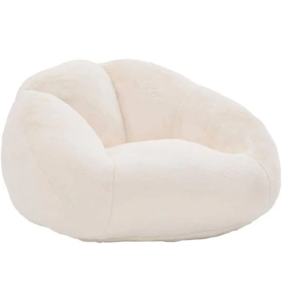 HOMEFUN Modern Faux Fur Shell-Shaped Bean Bag Chair
