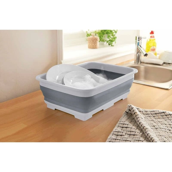 Addis Collapsible Washing Up Bowl - Grey & White