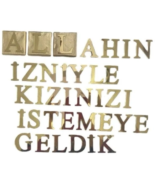 Allah ın Emri İle Kızınızı İstemeye Geldik Pleksi ALTIN | Pleksi ayna modelleri / ayna isimlikler | e-istoc Söz,Nişan Nikah şekeri,Kına gecesi,
Bebek ve Mevlid Toptan Malzemeleri